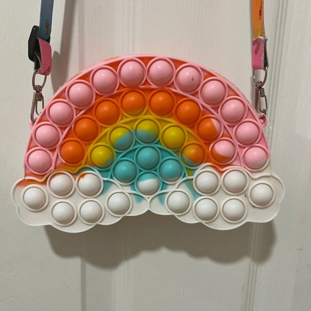 Rainbow Girl Gift Set - Pop-It Purse (Sensory)‎ + My Little Pony Rainbow Dash